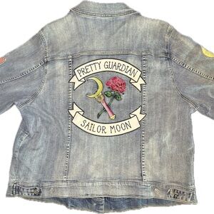 Torrid Sailor Moon Demin Jacket with Embroidered Patches